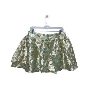 NWT Love Riche Floral Green Mini Skirt size Large NWT
